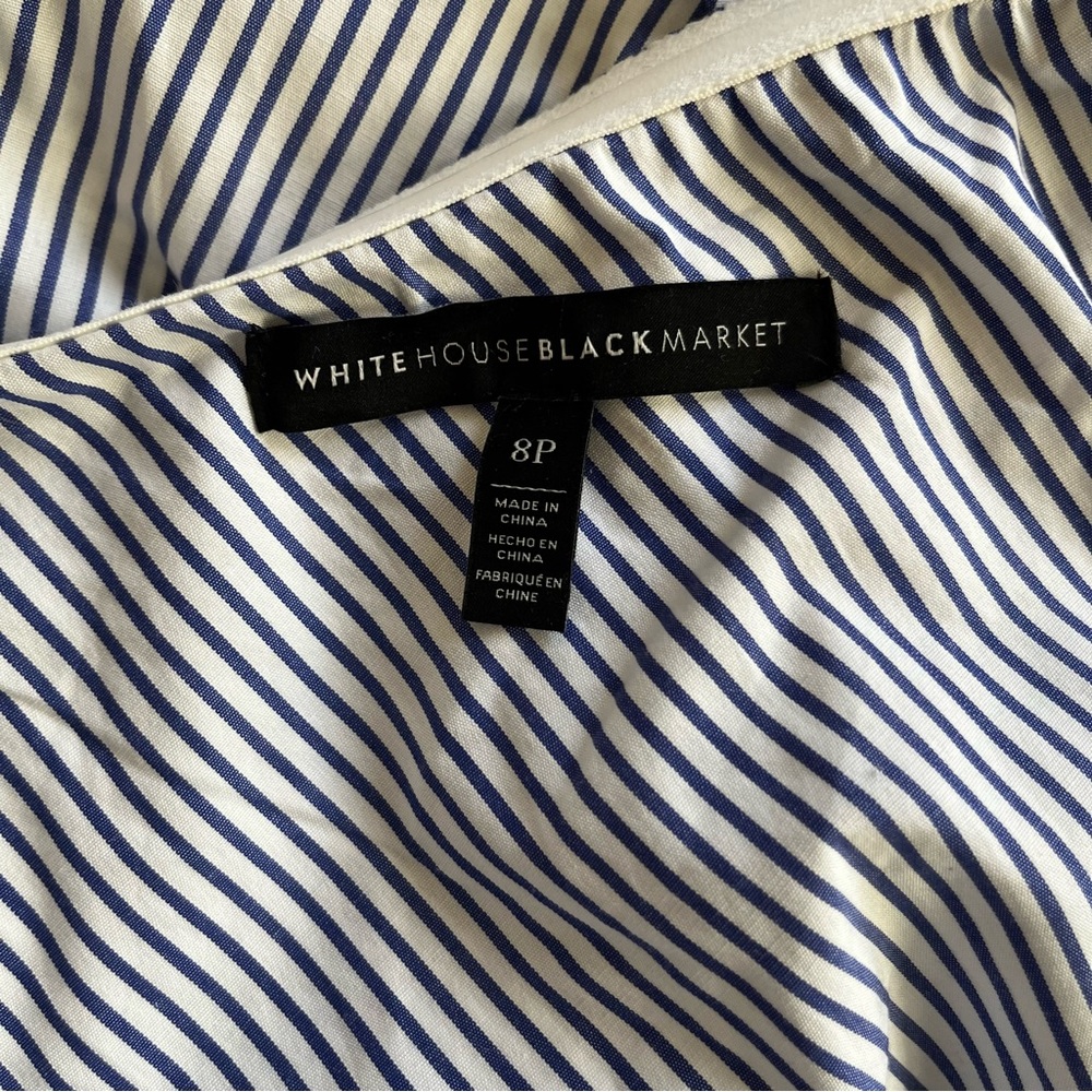 White House Black Market Ruffle Off The Shoulder Top 8P - Picture 7 of 9